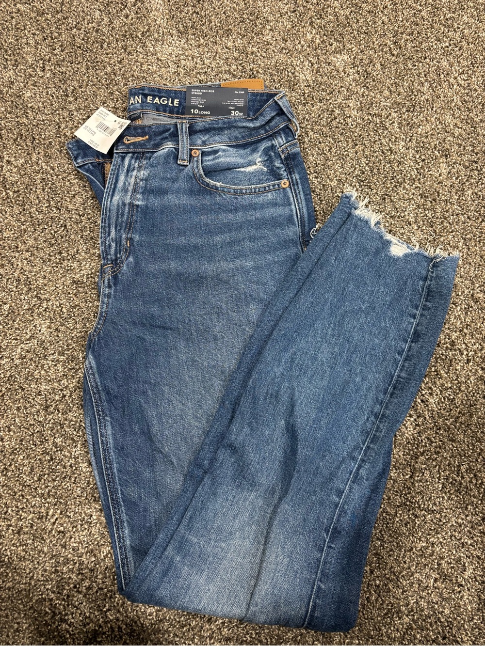 American Eagle Outfitters Super High Rise Strigid Mom Jeans